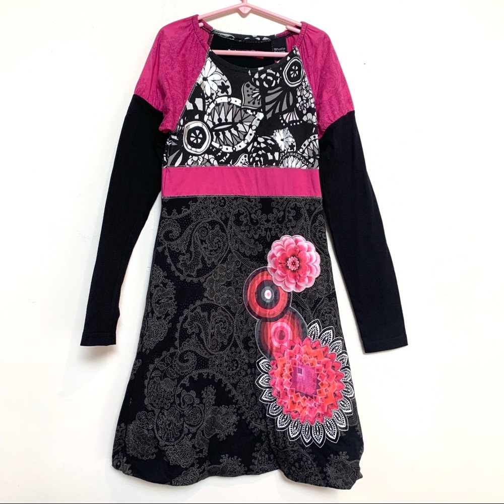 Desigual Floral Paisley Fit and Flare Dress